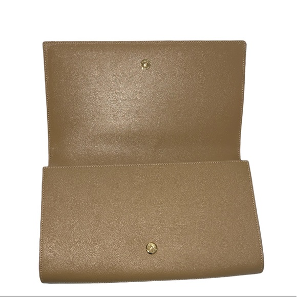 NEW YSL SAINT LAURENT Calfskin Monogram Clutch - Picture 4 of 9